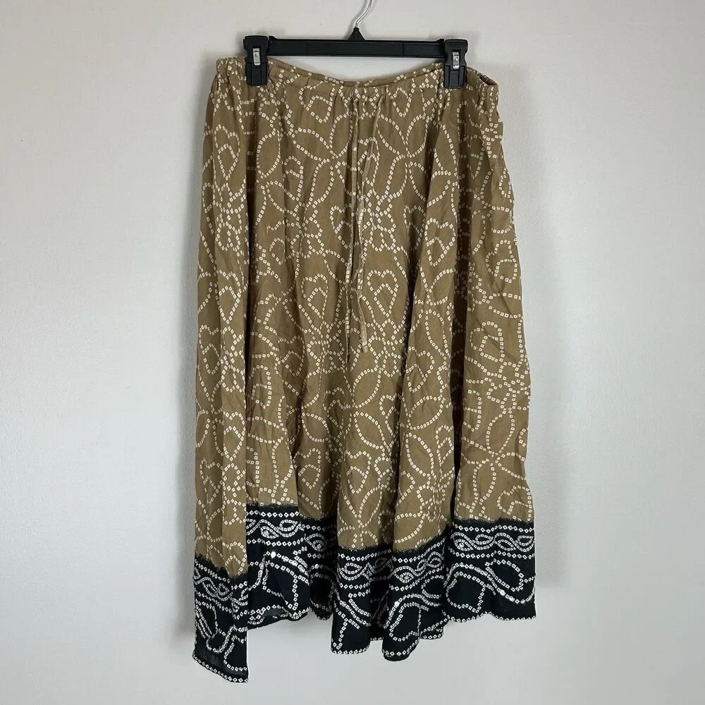 XL Maxi Midi Skirt Patchwork Boho Granny Fairy Whimsy Folk Floral Bead Embellish